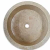 Naturstein Waschbecken Marmor creme Beige Stein Bad Aufsatzwaschbecken Hell