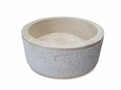 Naturstein Waschbecken Marmor creme Beige Stein Bad Aufsatzwaschbecken Hell