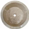 Naturstein Waschbecken Marmor glatt Rund Bad Beige Aufsatzwaschbecken Rundum Poliert