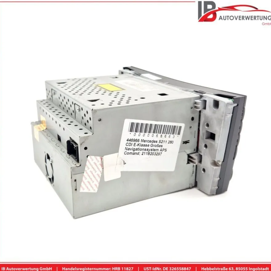 Navigationssystem Display Radio A2118203297 BE7039 Mercedes E-KLASSE S211 E280