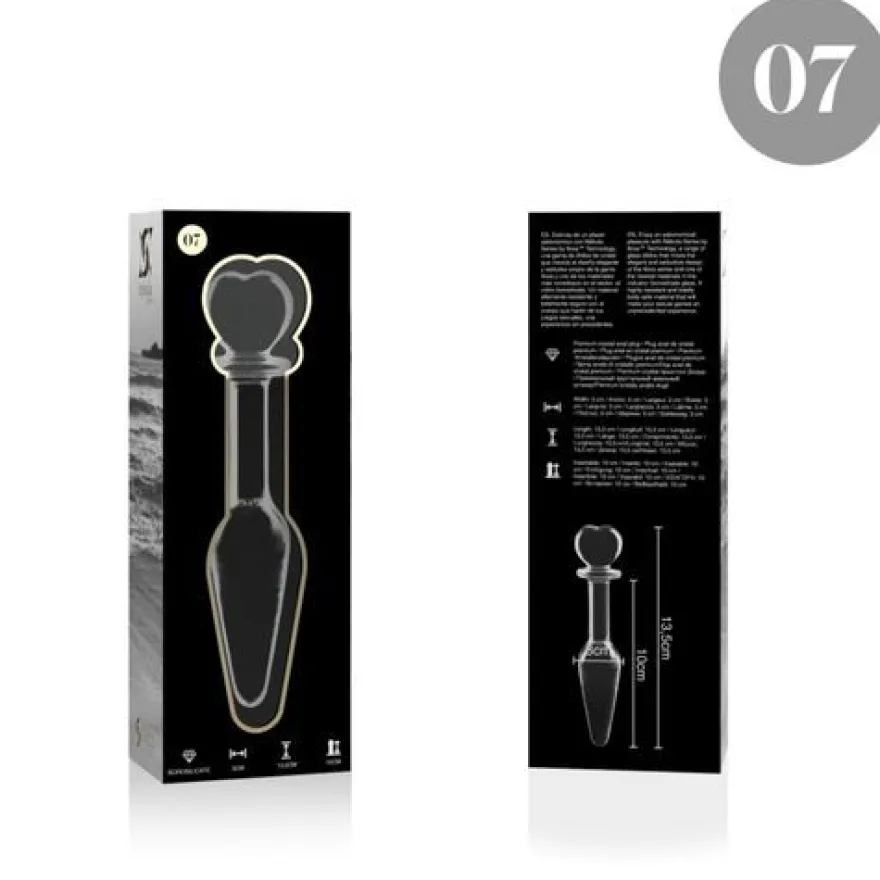 Nebula - Model 7 Analplug Borosilikatglas Klar 13.5 cm -o- 3 cm