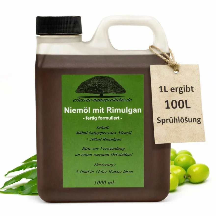 Neemöl Niemöl mit Emulgator 1L Konzentrat - ergibt 100L Sprüh-, Gießlösung
