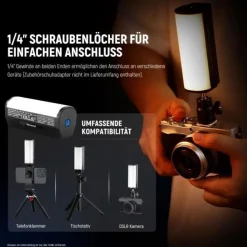 Neewer Dauerlicht TL98C magnetisches RGB Hand-Stablicht mit Netzteil