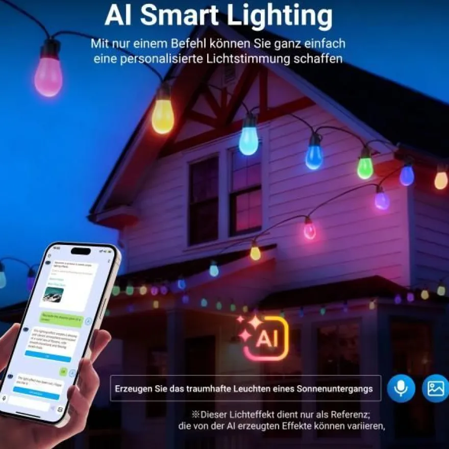 Neewer LED-Lichterkette NR01-45 mit App-Steuerung 45m