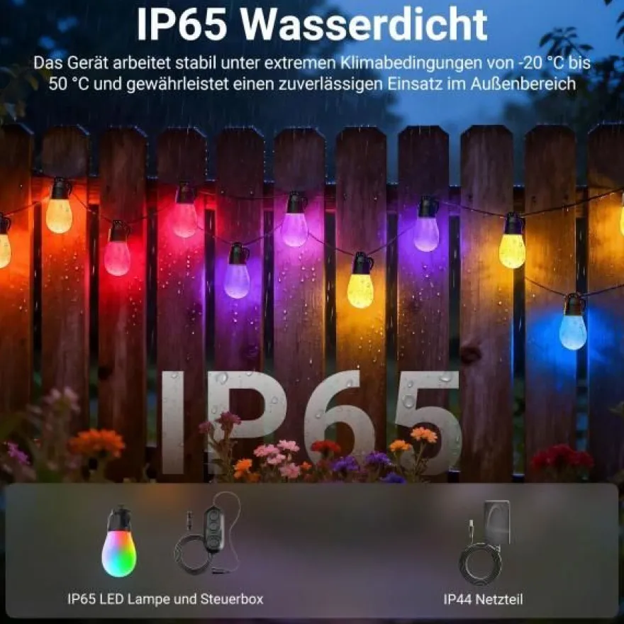 Neewer LED-Lichterkette NR01-45 mit App-Steuerung 45m