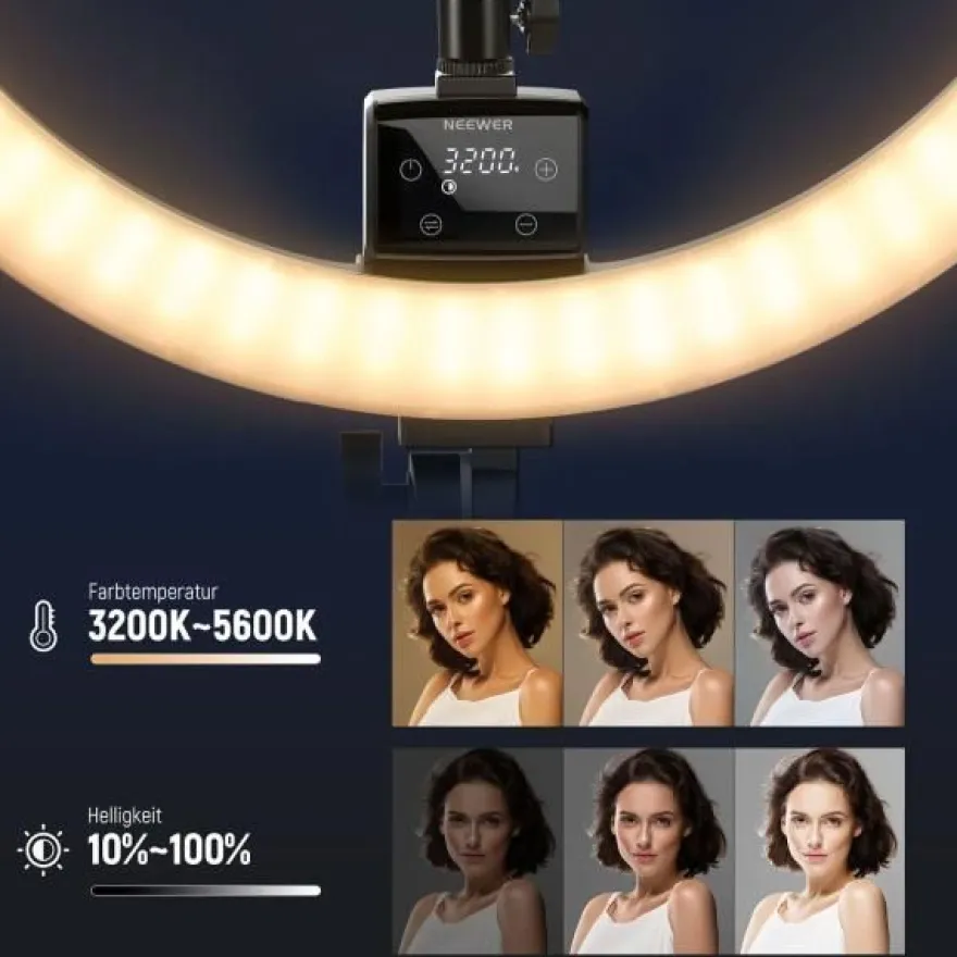 Neewer Ringlicht SRP18-2.4G LED-Leuchte mit Fernbedienung