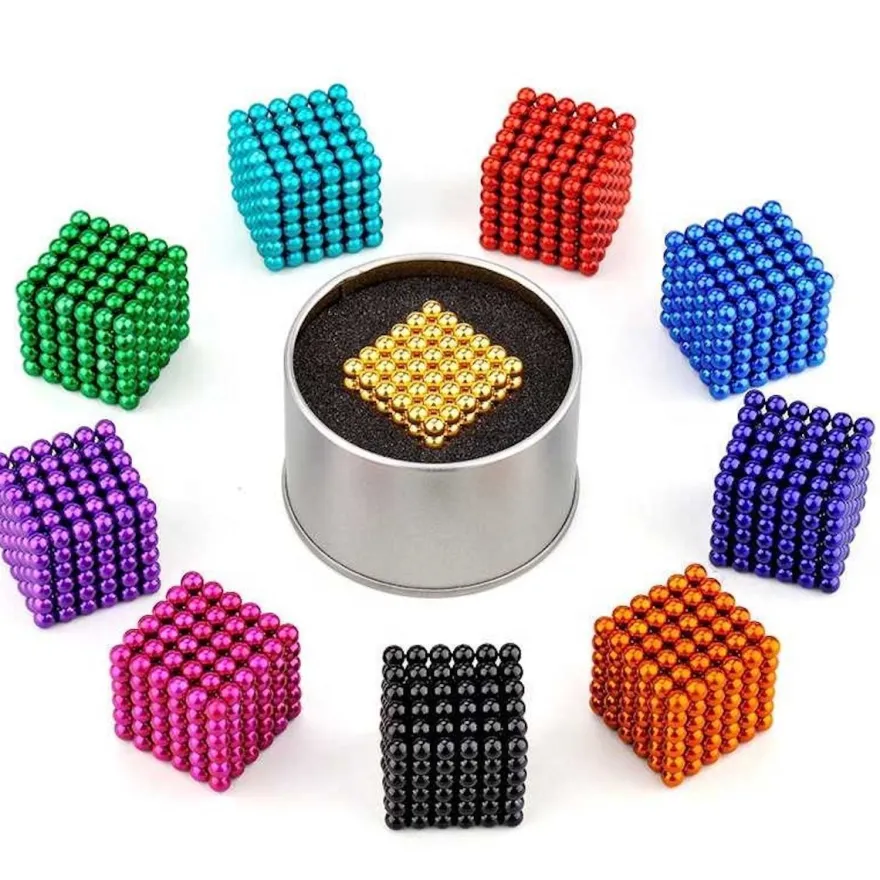 Neo Ball Cube - 5mm - violett - Neocube 216 Magnet Würfel Neodym Kugelmagnet DI