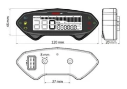 NEU Cockpit KOSO Tacho DB-01R N Tachometer Drehzahlmesser ABE deutsche Anleitung