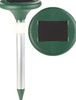 NEU 2in1 Solar Maulwurfschreck Schallwellen Leuchte für Vertreiben Tiere Garten