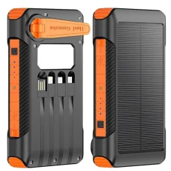NEU Solar Kurbel Dynamo Powerbank 10Ah 37Wh für Outdoor Camping Wandern Zelten