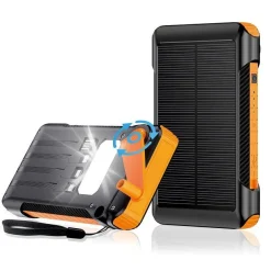 NEU Solar Kurbel Dynamo Powerbank 10Ah 37Wh für Outdoor Camping Wandern Zelten