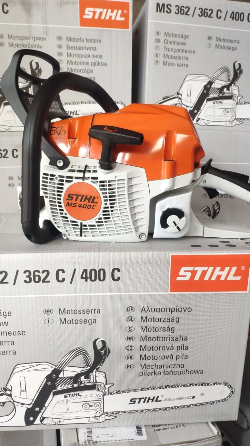 NEU STIHL MS 400 C-M mit M-Tronic Kettensäge Motorsäge mit 40 cm 1x Schwert 3x Ketten