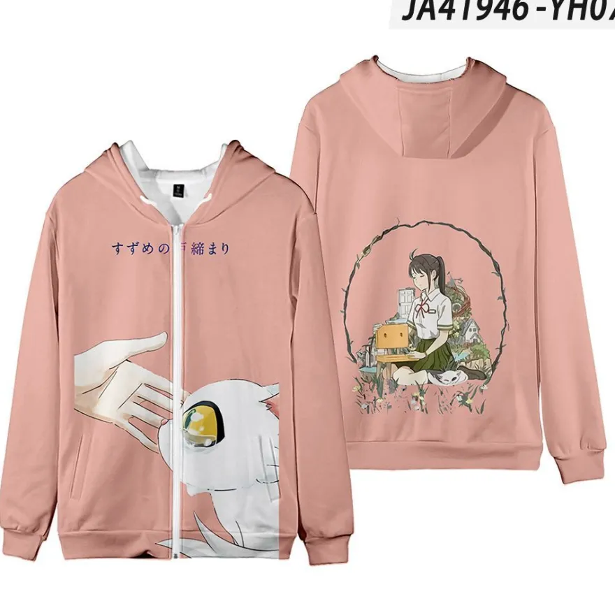 Neu Suzume no Tojimari Strickjacke Munakata S?ta Daijin Kapuzenpullover Sweat Mantel