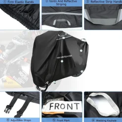 Neverland Motorrad Abdeckplane Outdoor 300D Wasserdicht Winterfest für