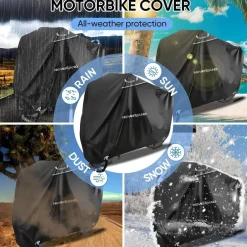 Neverland Motorrad Abdeckplane Outdoor 300D Wasserdicht Winterfest für