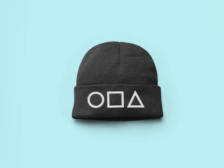 New Wintermütze Squid Game Netflix Kreis Viereck Dreieck SQ Beanie Mütze Unisex