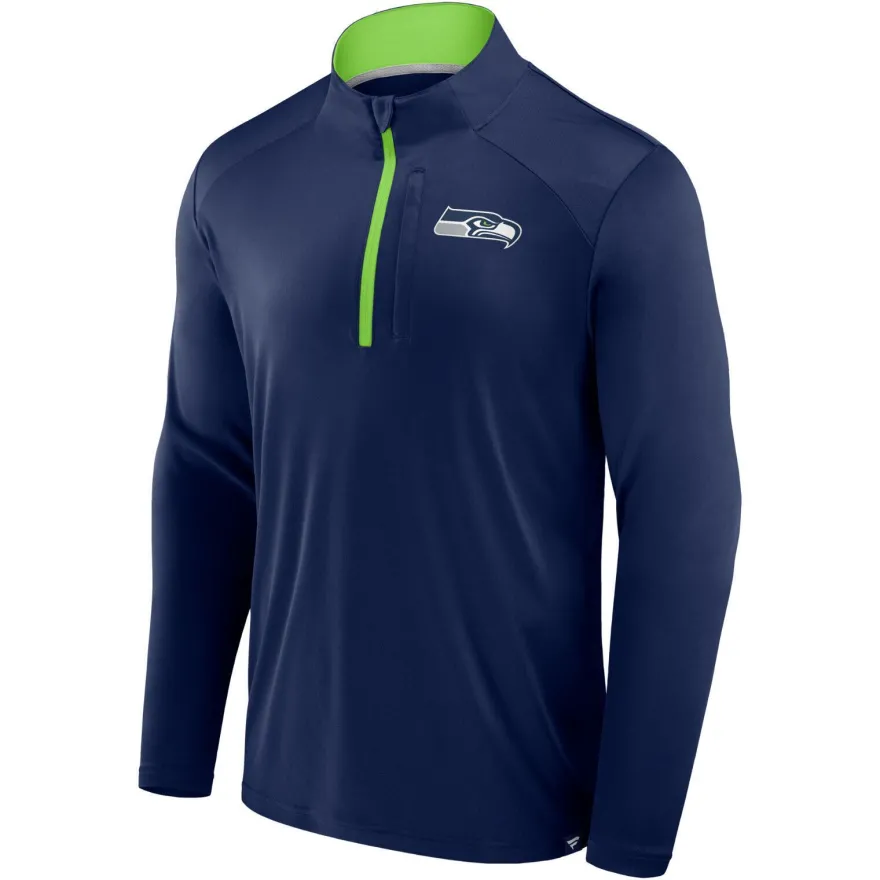 NFL Seattle Seahawks Defender LC Quarter Zip Zipper Jacke Oberteil Sweater