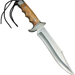 Nieto Bowiemesser Jagdmesser mit Olivenholzgriff inkl. Lederscheide Klinge 11 cm