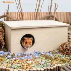 Niteangel Birkenkammer-Labyrinth-Hamsterversteck, 2 Kammern, groß