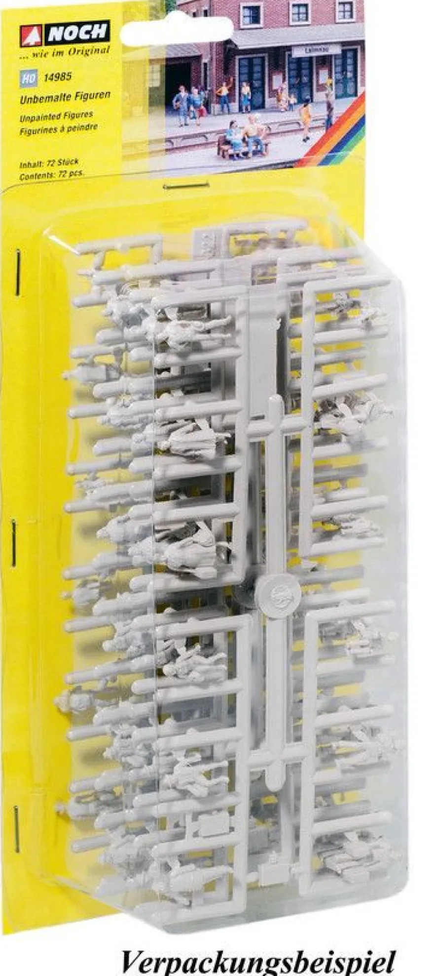 Noch 35985 Unbemalte Figuren 72 Stück, N (1:160)