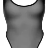 Noir - Power Mesh Stringbody, schwarz, knapp, scharf