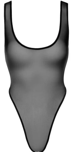Noir - Power Mesh Stringbody, schwarz, knapp, scharf