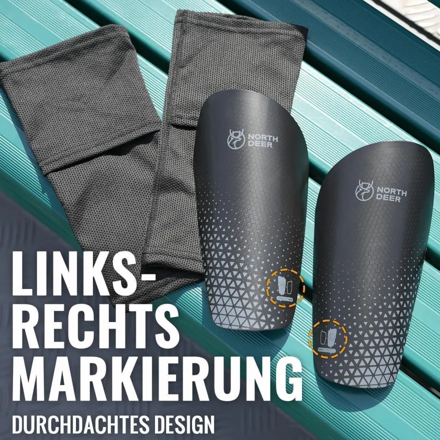 Northdeer Kinder & Herren Schienbeinschoner mit Stutzen inkl. optimierter