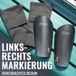 Northdeer Kinder & Herren Schienbeinschoner mit Stutzen - Optimierte