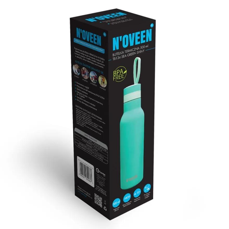 Noveen Thermoflasche Trinkflasche 500 ml für heiße und kalte Getränke