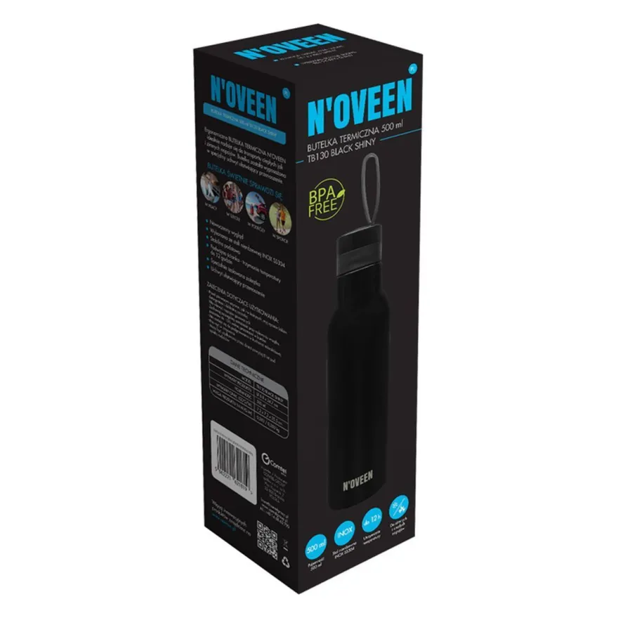 Noveen Thermoflasche Trinkflasche 500 ml für heiße und kalte Getränke