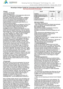Novel coronavirus (2019-nCov) Antigen Testing Kit (Colloidal Gold)