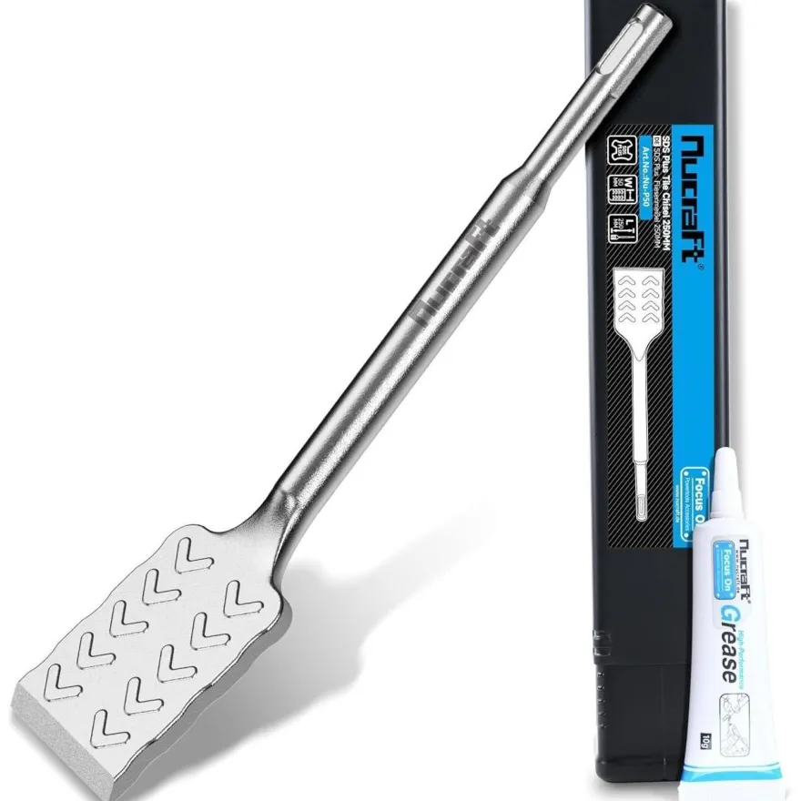Nucraft SDS-Plus Fliesenmeißel 250x50mm, 10° gebogen