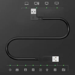 N39 USB 2.0 Kabel Adapter Datenkabel USB A auf A Stecker Verbindungskabel 50cm