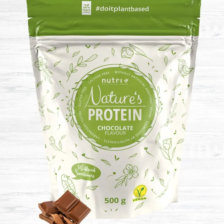 Nutri-Plus Natures Protein 500g - veganes Eiweiß ohne Zusätze
