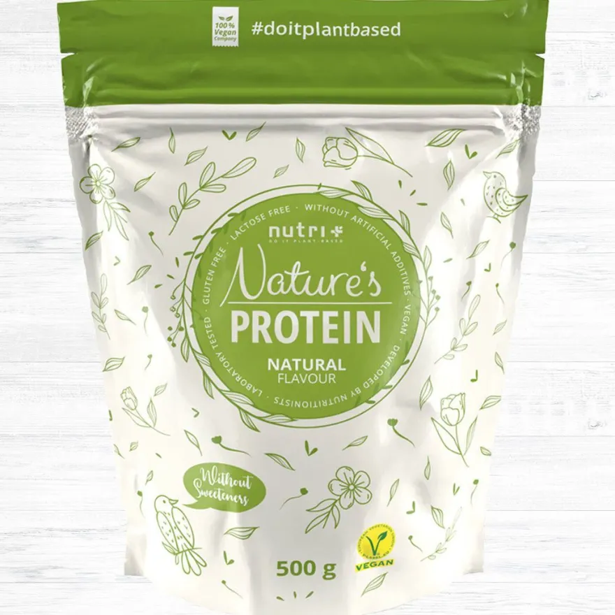 Nutri-Plus Natures Protein 500g - veganes Eiweiß ohne Zusätze