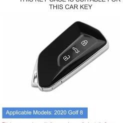 Oatsbasf Autoschlüssel Hülle für VW Golf 8, Seat Leon MK 4, Skoda Octavia - TPU