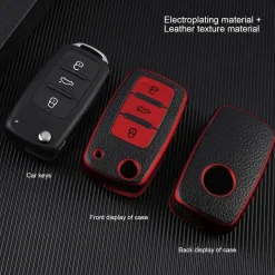Oatsbasf Autoschlüssel Hülle für VW, Skoda, Seat - Flexibles TPU Silikon