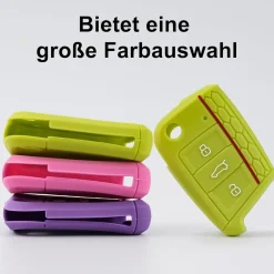 Oatsbasf Silikon Autoschlüssel Hülle für VW Golf 7/Polo/Tiguan MK7/Skoda