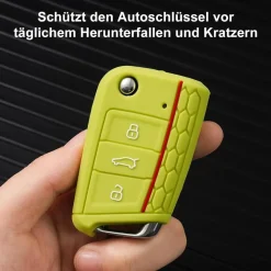 Oatsbasf Silikon Autoschlüssel Hülle für VW Golf 7/Polo/Tiguan MK7/Skoda