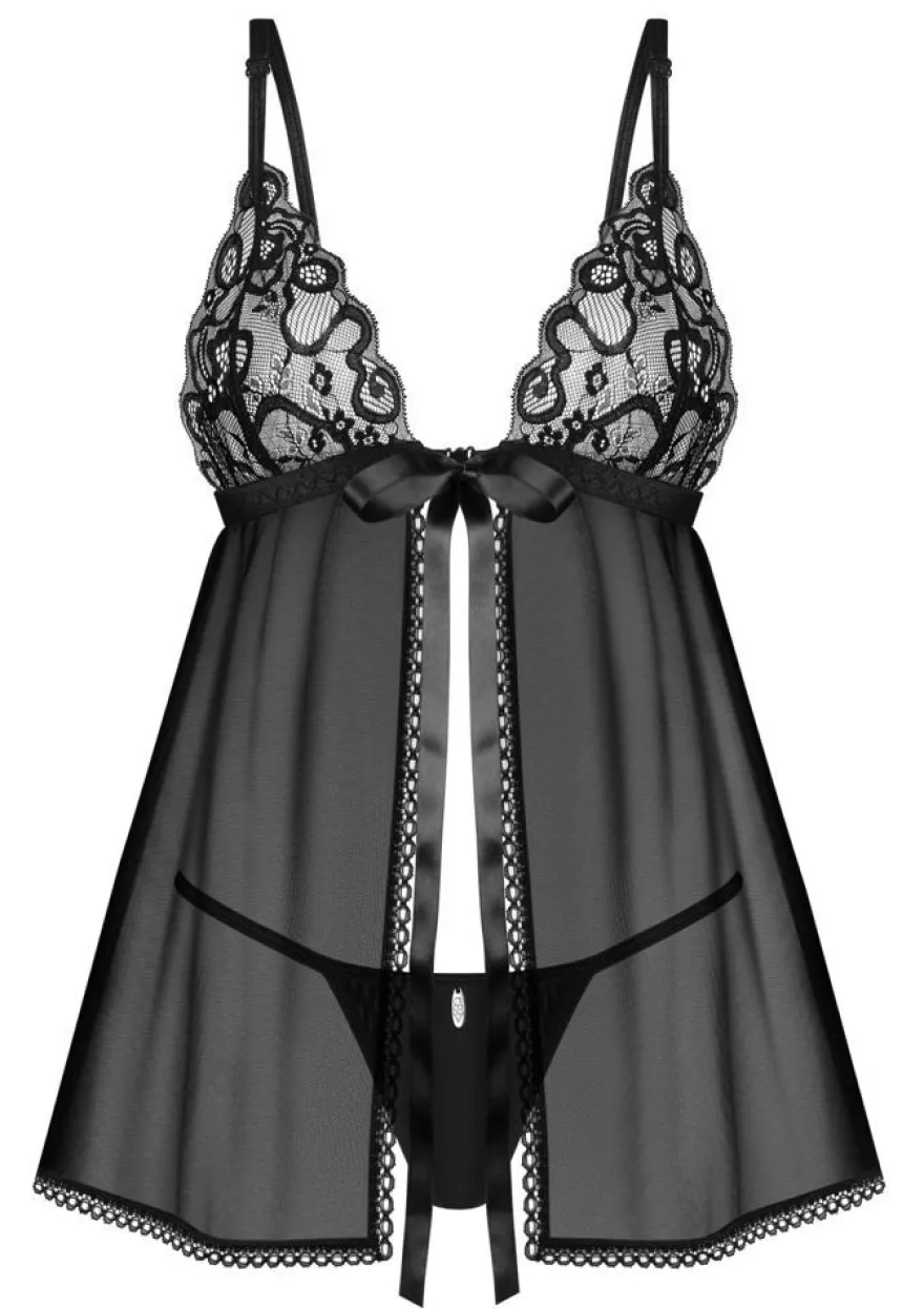 Obsessive Babydoll-Set Blomentis mit Spitzen-Cups und String