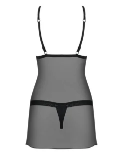 Obsessive Dessouskleid , Schwarz-transparent, mit String schwarz