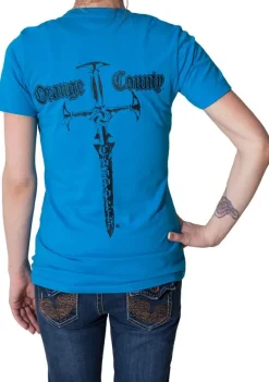 OCC Orange County Choppers Female Shirt Classic Sword Blue