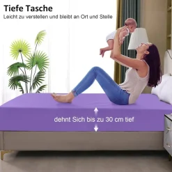 ohano Wasserdichter Matratzenschoner 200x200cm Spannbettlaken - Nässeschutz für