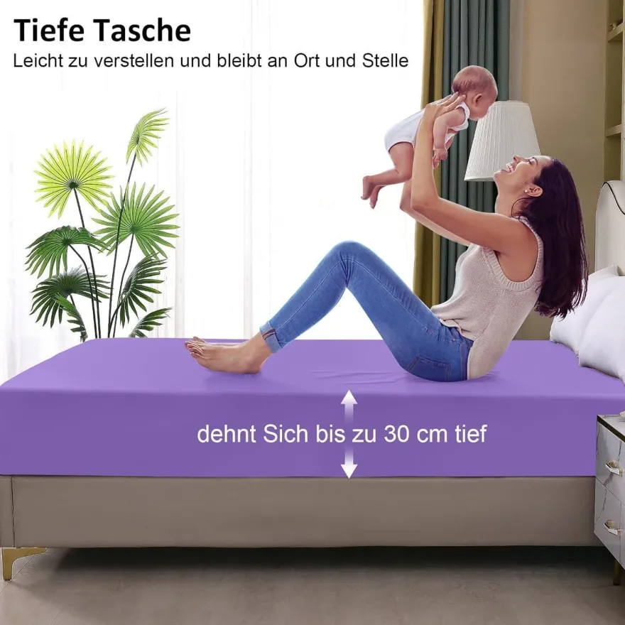 ohano Wasserdichter Matratzenschoner 200x200cm Spannbettlaken - Nässeschutz für