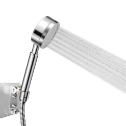 Olliwon Handbrause Duschkopf aus 304 Edelstahl, mit 150cm Schlauch und