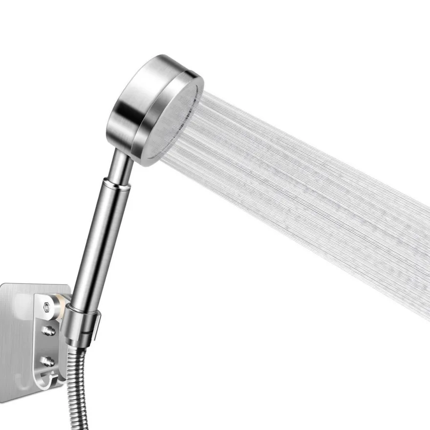 Olliwon Handbrause Duschkopf aus 304 Edelstahl, mit 150cm Schlauch und