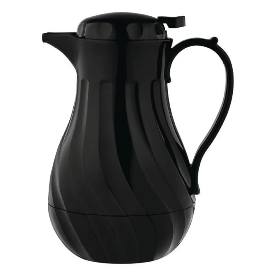 Olympia Swirl Isolierkanne Schwarz 2L