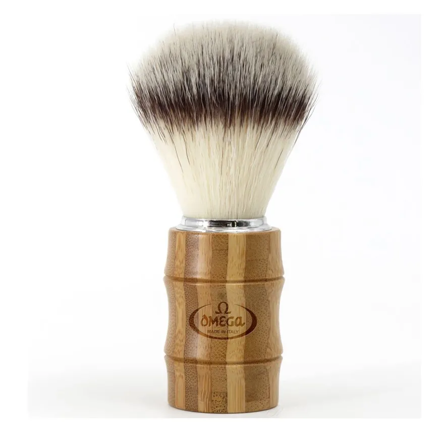 Omega Rasierpinsel 46831 Hi Brush mit Griff aus Bambusholz