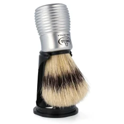 Omega Rasierpinsel reine Borste 81230 Chrom Griff inkl. Halter