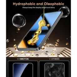 OMOTON Panzerglas für Samsung Galaxy S25 (6,2 Zoll) - 3 + 2 Stück, Kameraschutz
